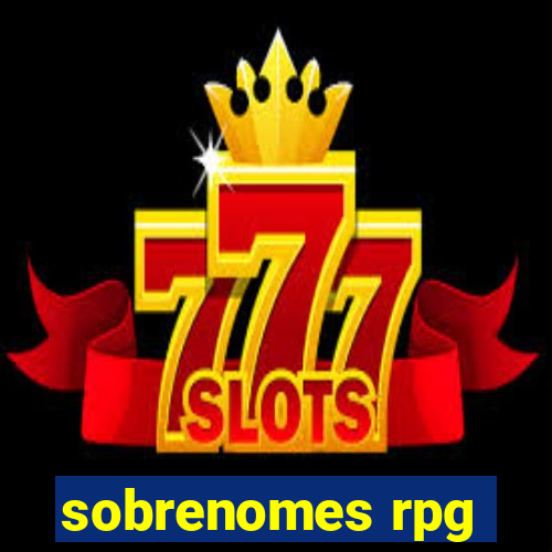 sobrenomes rpg